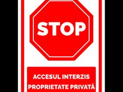 Semn pentru stop cu accesul interzis si proprietate privata