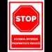 Semn pentru stop cu accesul interzis si proprietate privata